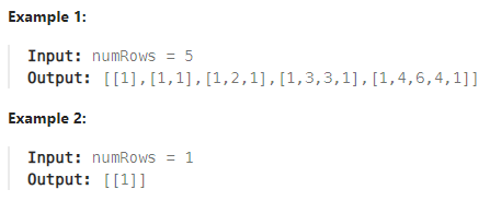 118. Pascal's Triangle