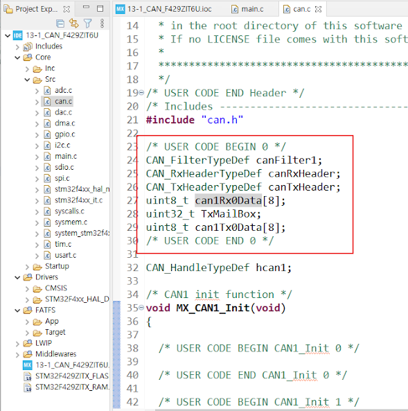 Stm32 can