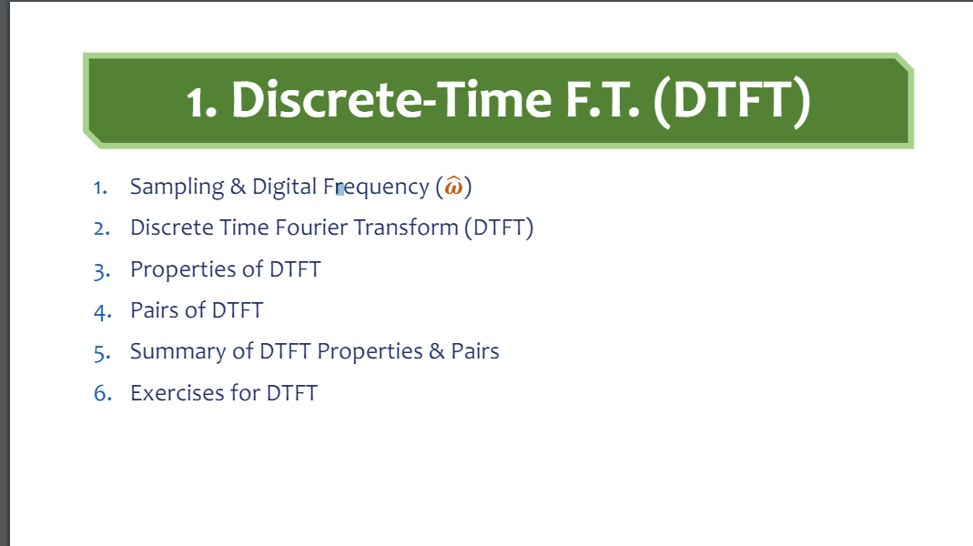 Lec.10c DTFT & DFT