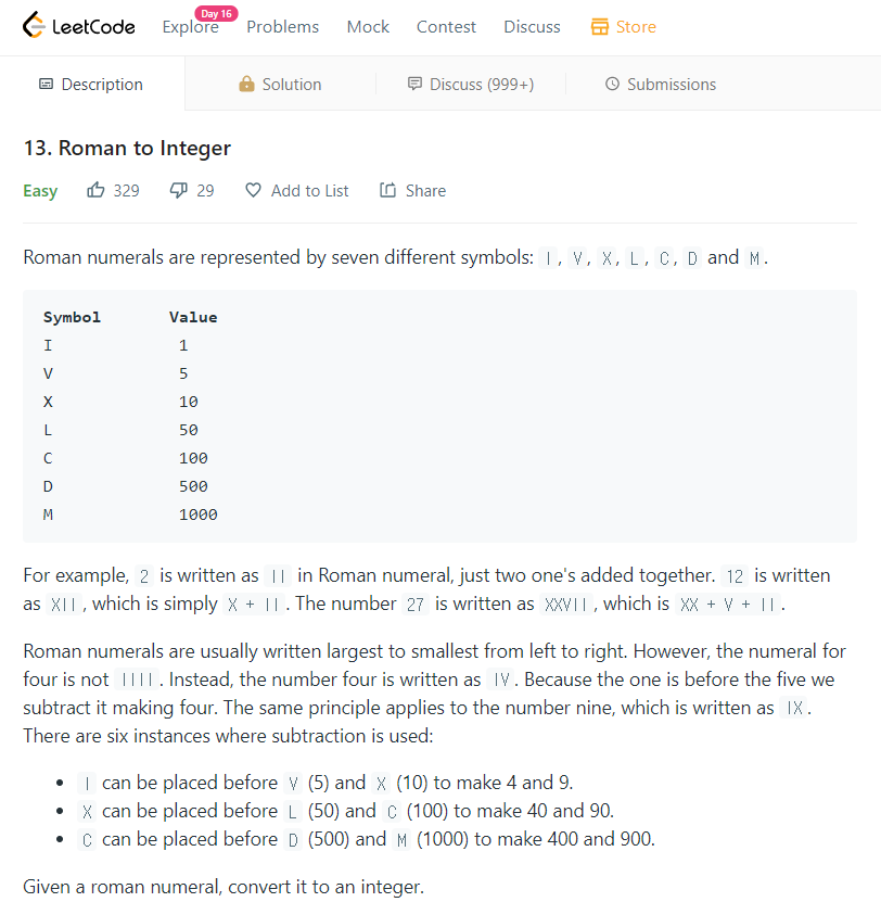  LeetCode Roman To Integer JavaScript