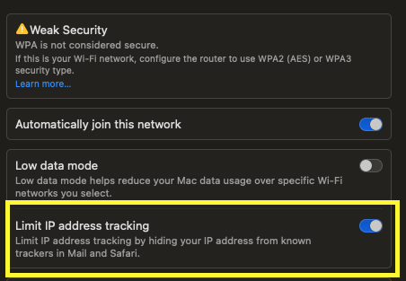 network setting