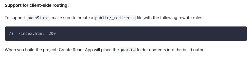 cra - client-side routing netlify