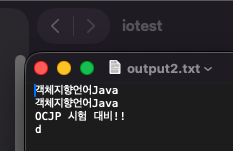 FileWriterTest2 파일 내용 결과