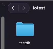 FileTest1 폴더 생성 결과