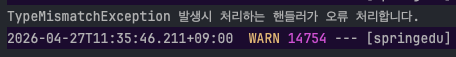 TypeMismatchException 로그