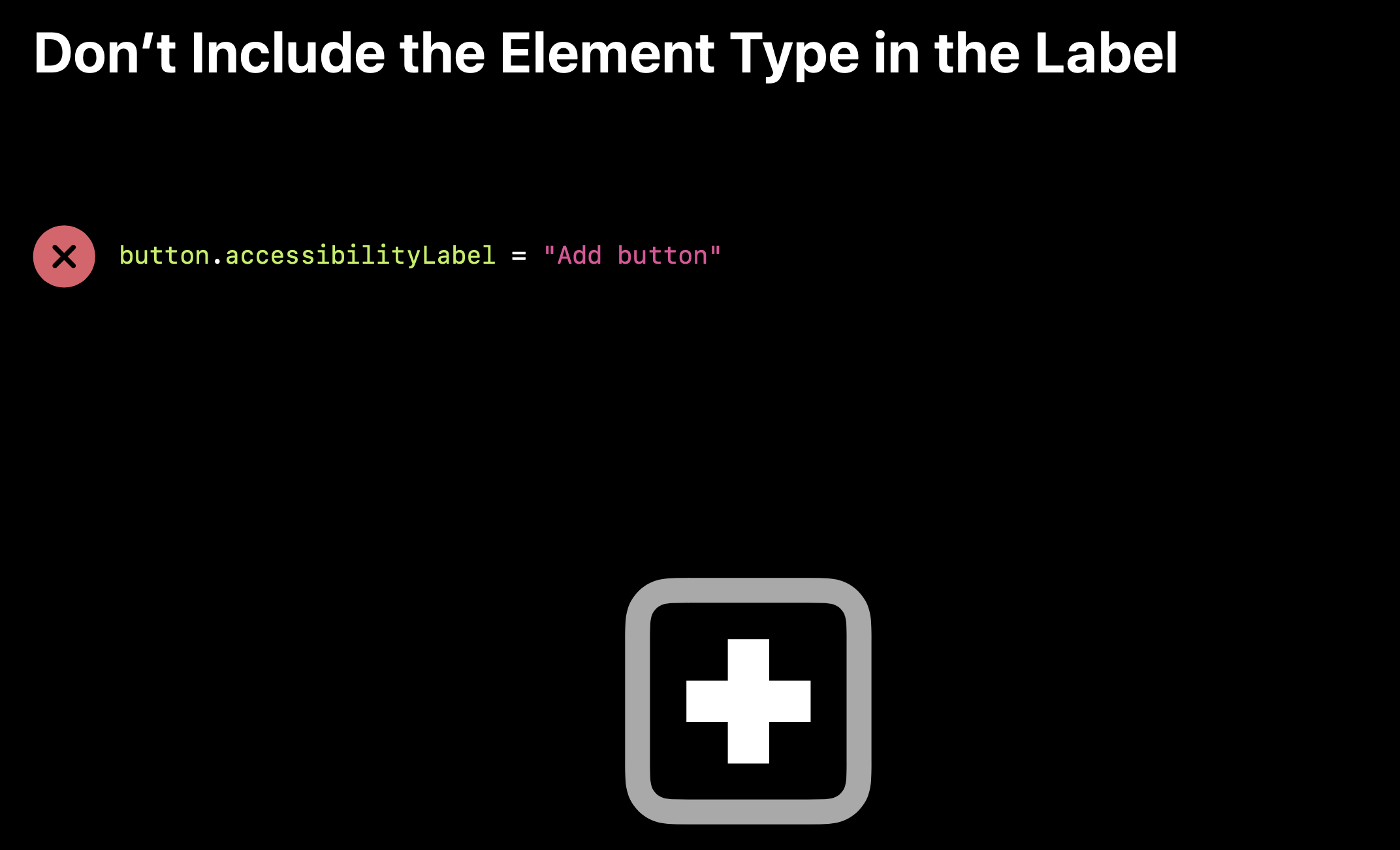 [iOS] Accessibility Labels