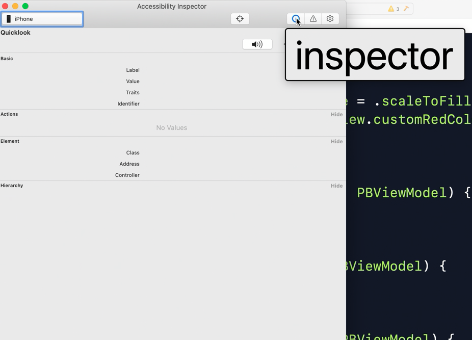 [iOS] Accessibility Inspector
