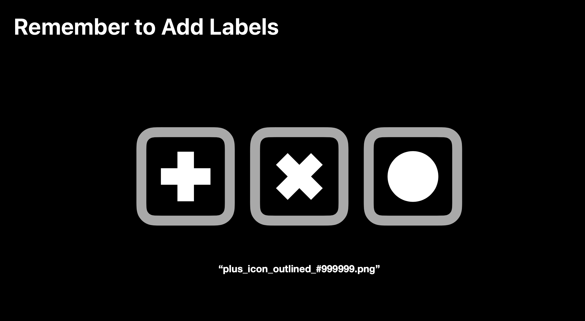[iOS] Accessibility Labels
