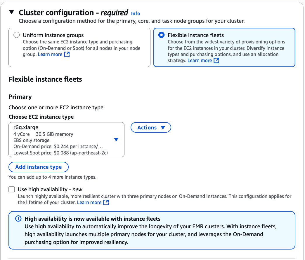 HA설정체크 삭제한 이미지