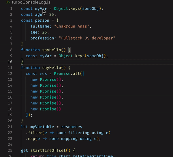 Vscode Extension 추천(Turbo console log)