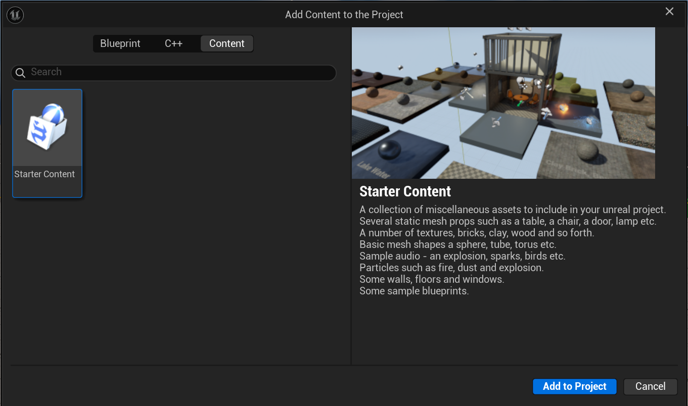 Start Content 추가