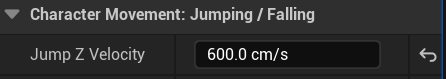 Jump Z Velocity 조절