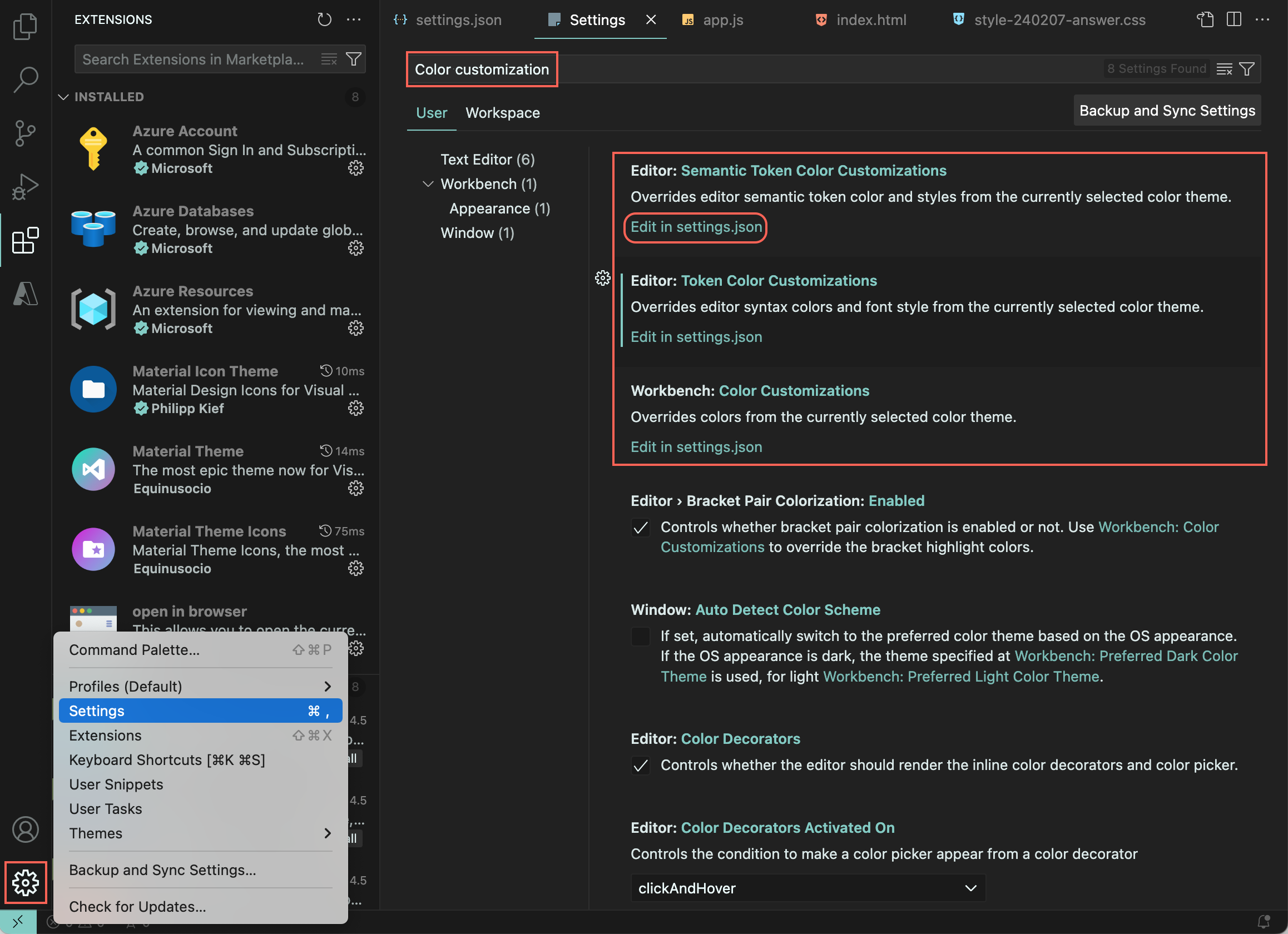 [TIL] VSCode color theme 테마 커스텀 (변수 색상 변경하기)