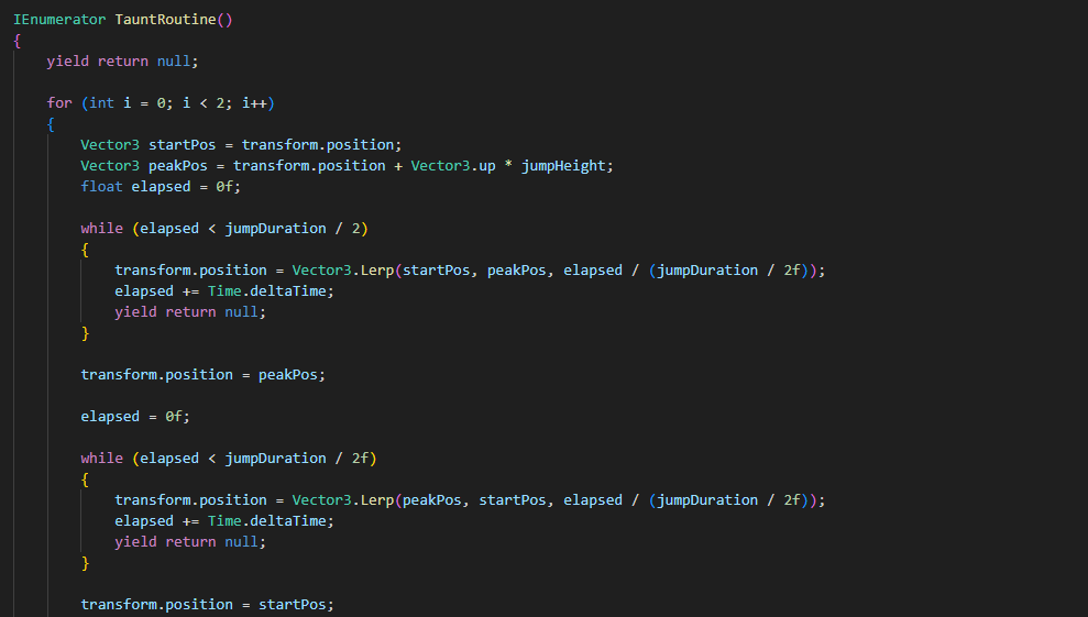 Junior Programmer - Gameplay Mechanics