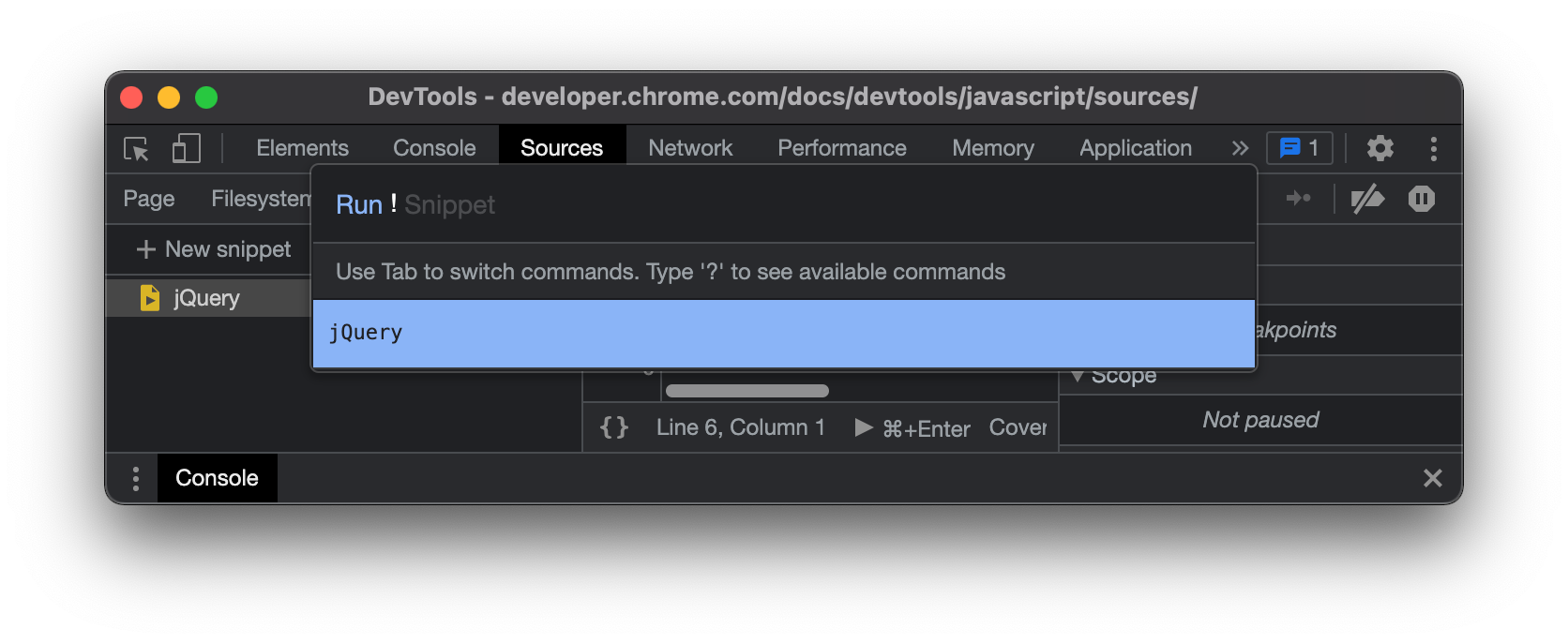 Chrome Devtools - Sources