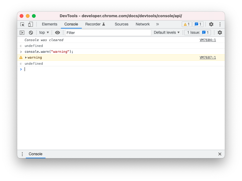 Chrome Devtools - Console + Console API