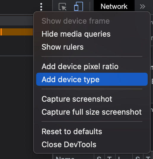 Chrome Devtools - Mobile Simulation