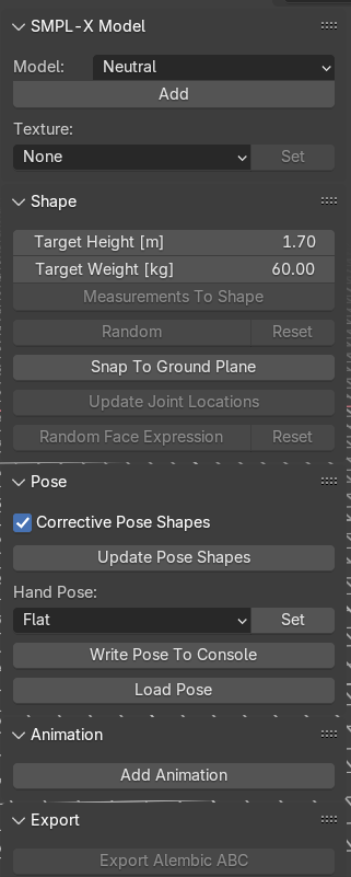 [Blender] SMPLX add-on