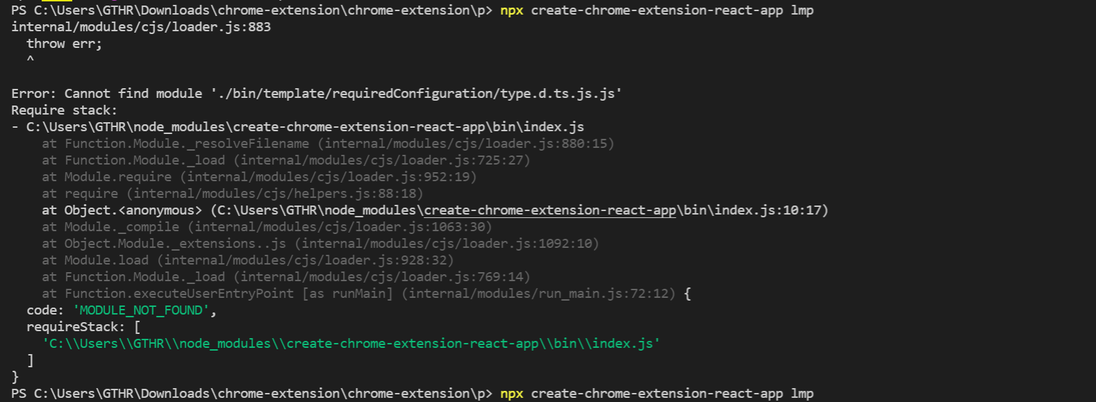  cra npm chrome extension 