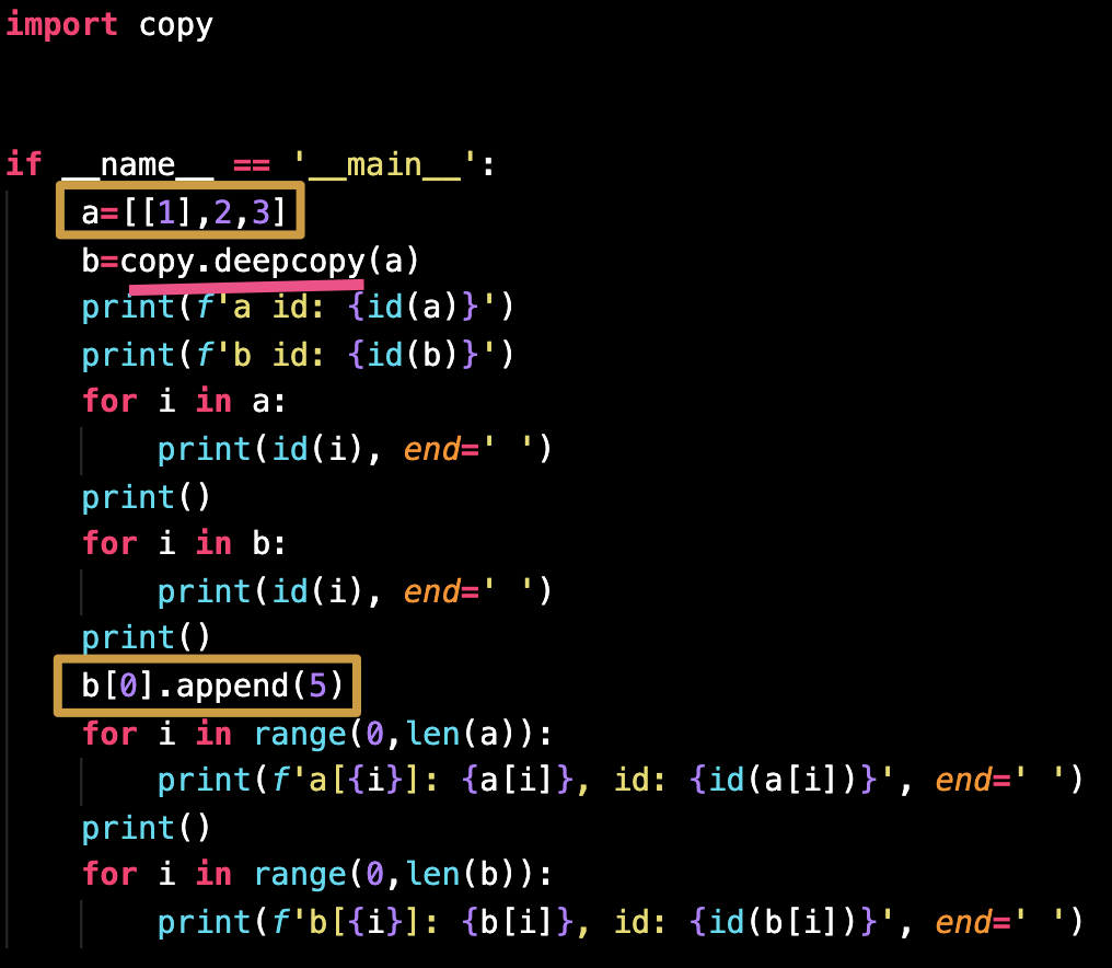 [python] Python의 copy / id / is, is not, bit 연산, shift 연산