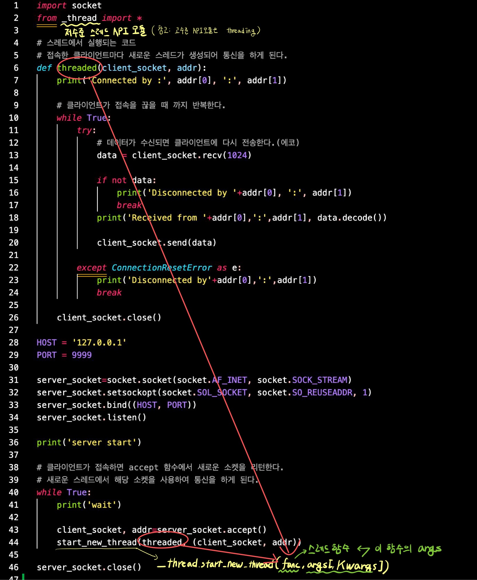 python socket programming