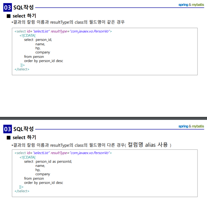 1. spring : DataSource / mybatis / SQL / 스프링 JDBC드라이버
