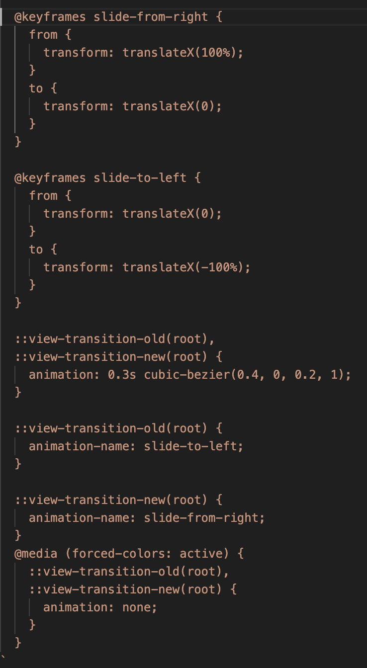 View Transition Api view validation api