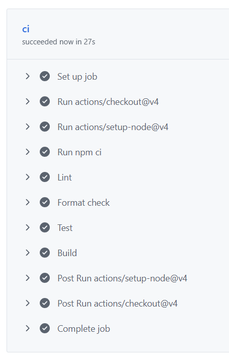 github actions ci