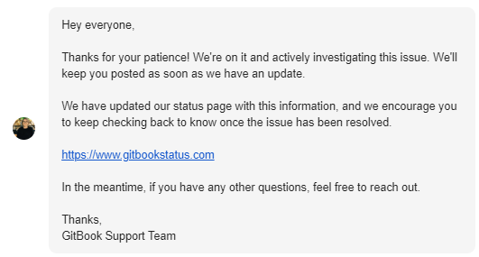GitBook Issue