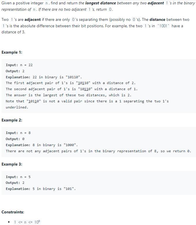 leetcode-868-binary-gap