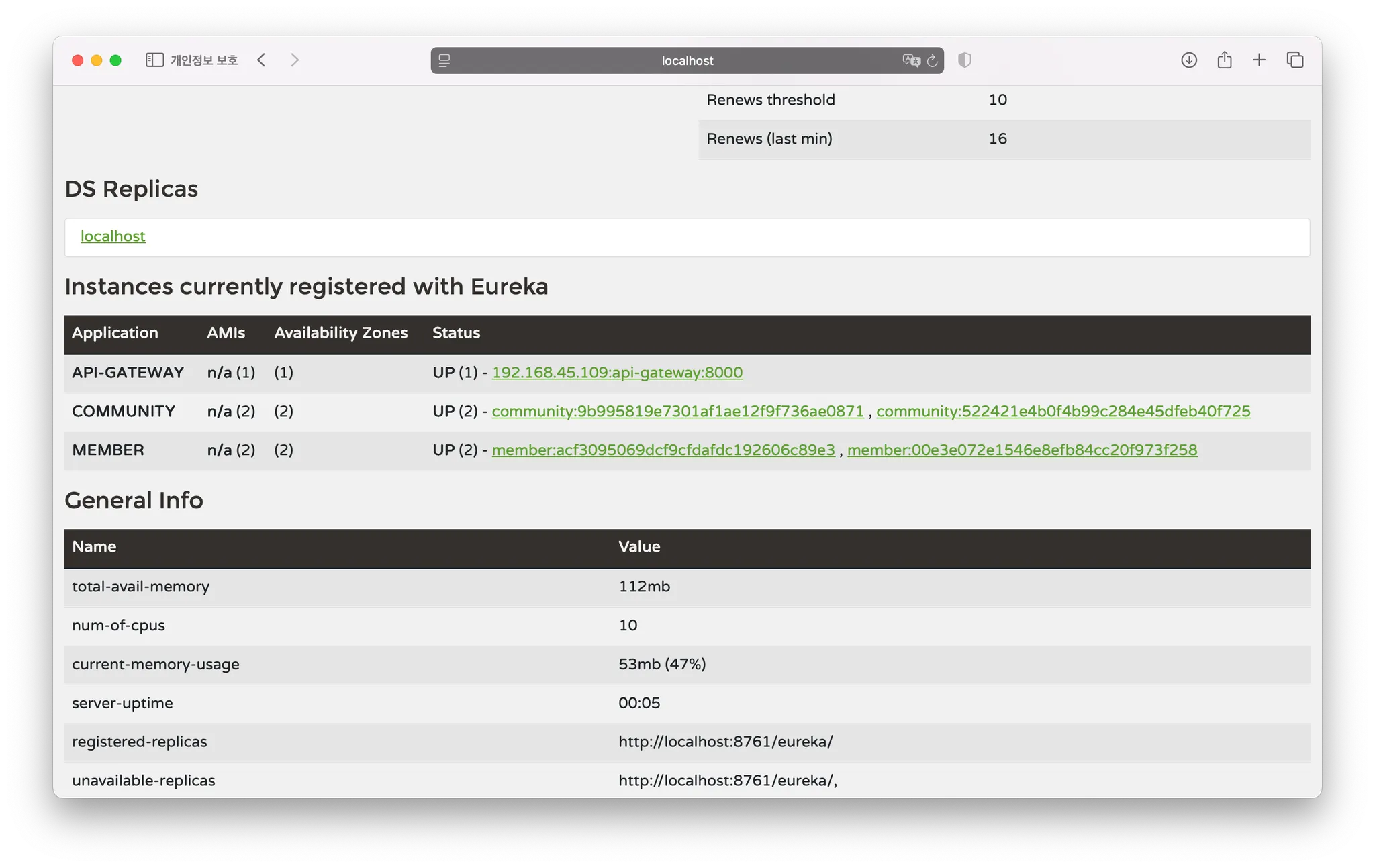 Eureka Server + Spring Cloud Gateway 구현