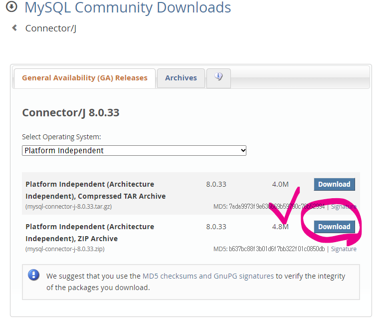 mysql connector 적용