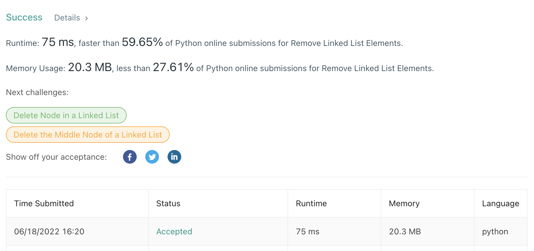 Remove Linked List Elements