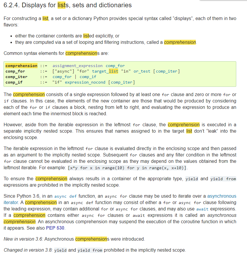 Python List Comprehension 