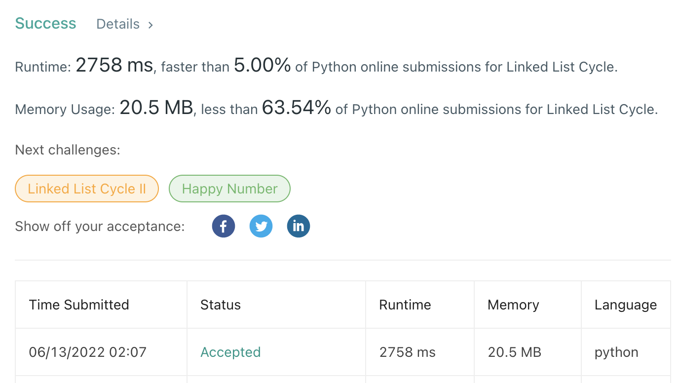 leetcode-141-linked-list-cycle