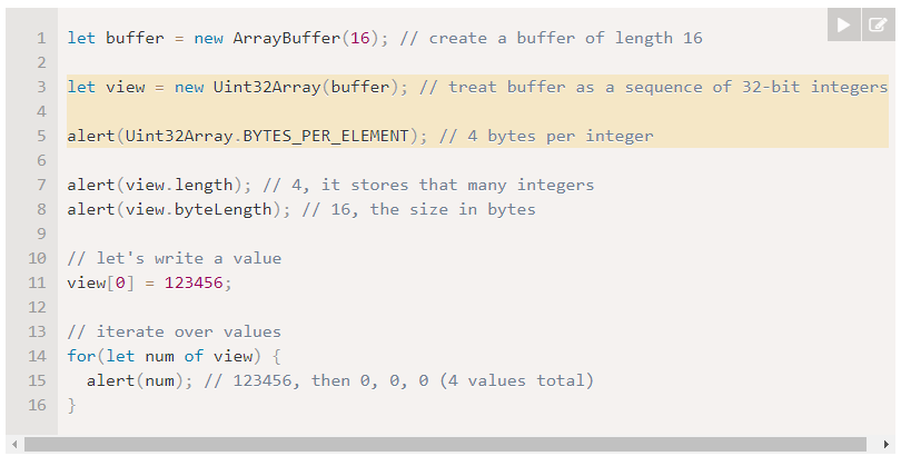 ko.javascript.info의 아티클 번역: ArrayBuffer, binary arrays