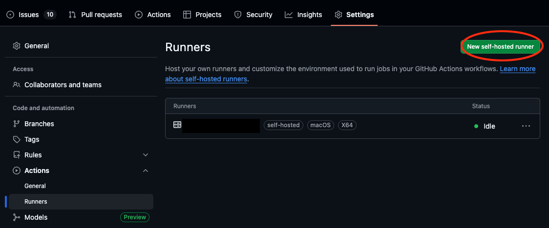 Github Action에서 Self-Host 설정 방법