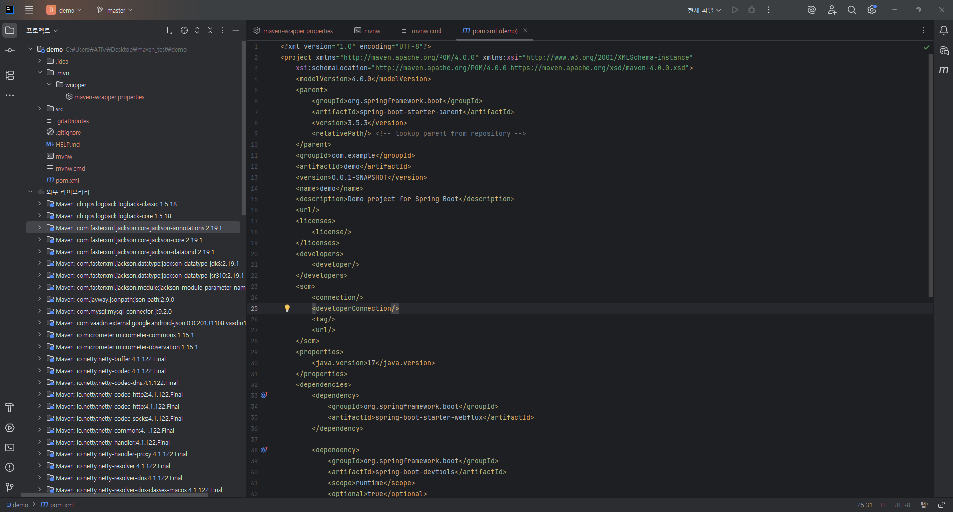Springboot maven Project with intelliJ