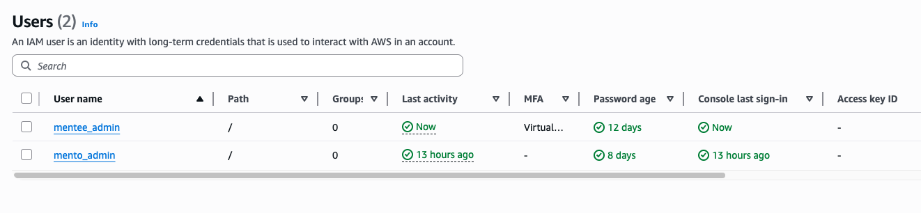 IAM 계정 생성 예시