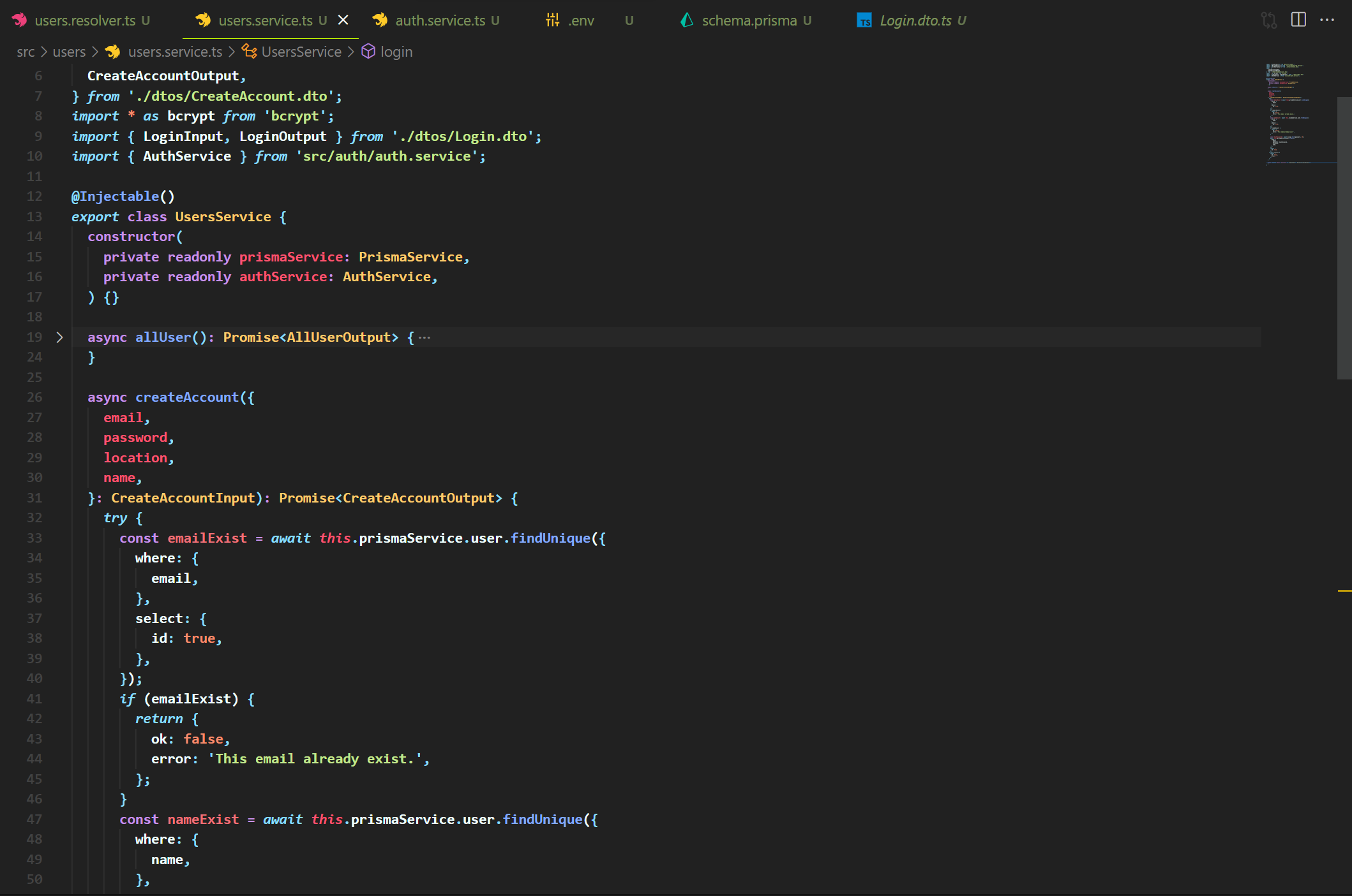 nestjs + Prisma