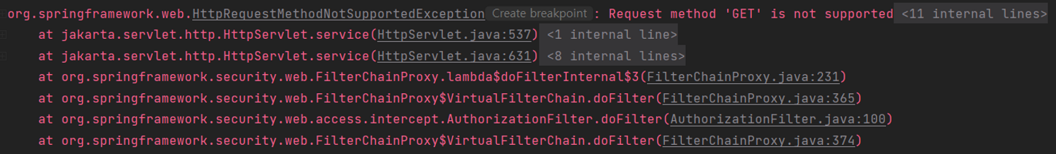 Spring Request Method Get Not Supported