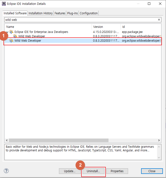 이클립스 Could not find node.js This will result in editors missing key ...