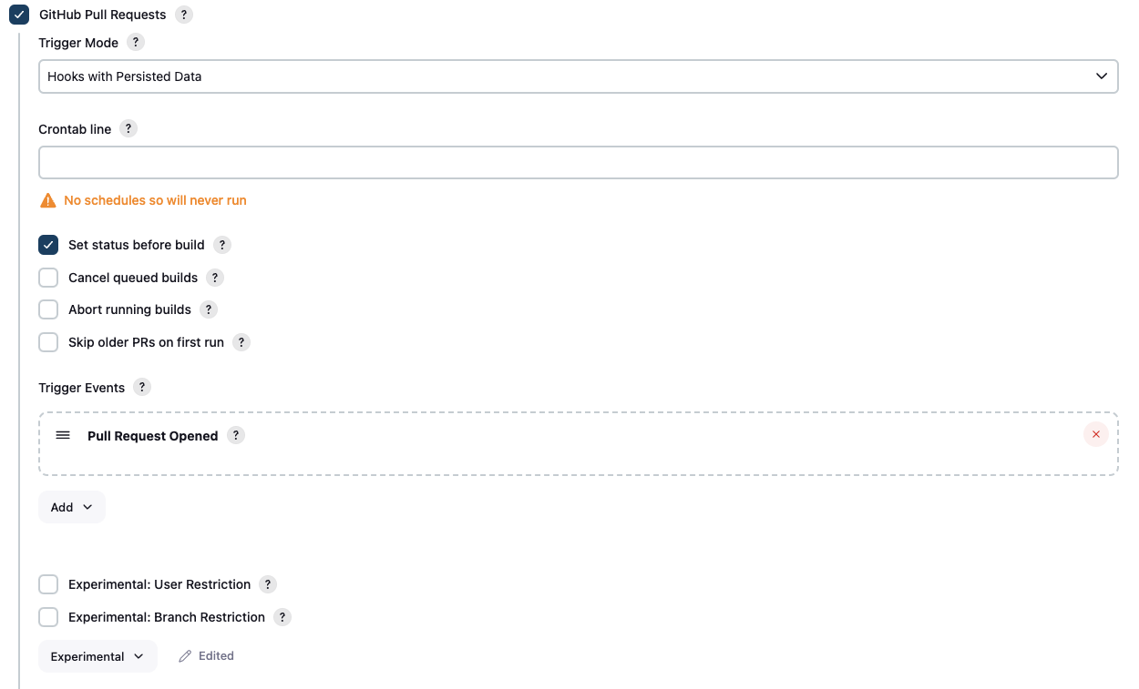 github pr trigger