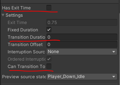 탑다운 2D RPG 게임(2)(십자 이동 및 애니메이션(Transition Duration, Can Transition To ...