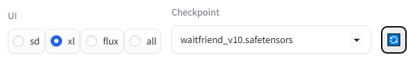 상단 메뉴에서 Chekpoint 갱신