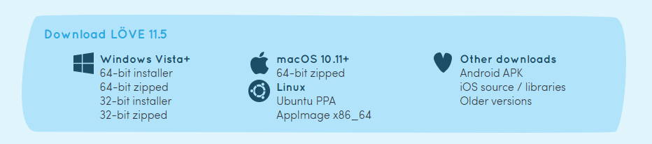 LÖVE 엔진 install download