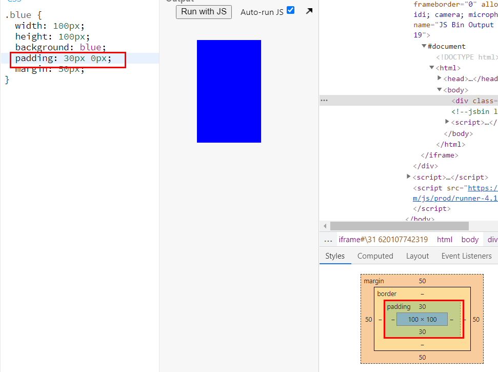 CSS spacing
