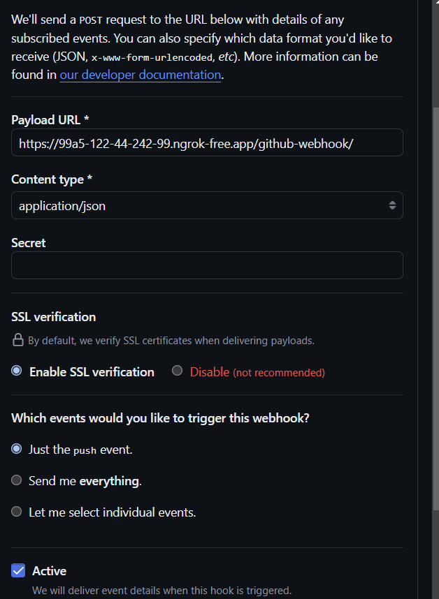 WebHook 등록하기 #2