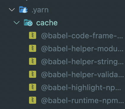 yarn cache