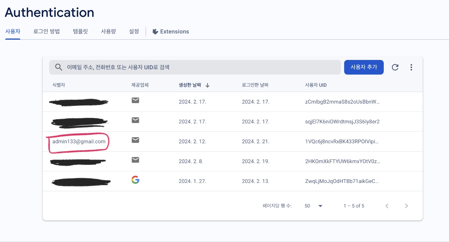 Firebase Authentication